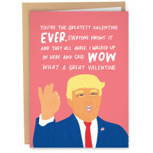 Sleazy Terveisi Donald Trump Hauska Ystvnpivkortti Miehille Naiset Hnelle | Hauska Vday-kortti aviomiehen vaimolle | Trumpin kaikkien aikojen p