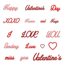 Hying Valentijnsdag Liefdeswoorden Stansmessen voor het maken van kaarten Fotoalbum Decoraties Valentijnsdag Hart Frame Die Cuts Liefdesbrieven D