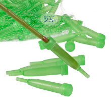 Royal Imports blomstervandr?r med h?tter - 4"""" gr?nne plastikblomsterh?tteglas til buketter med enkeltstilke roserknopper - 1/2"""" ?bning, der kan