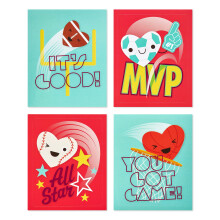 American Greetings Valentijnskaarten voor Kinderen met Stickers, Sport (40-Stuks)