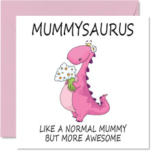Birthday cards for Mummy - Mummysaurus - Mummy Birthday card from Daug