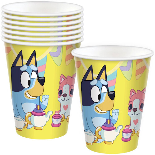 amscan Bluey Paper Party Cup - 9 oz. |Vert| Paquet de 8