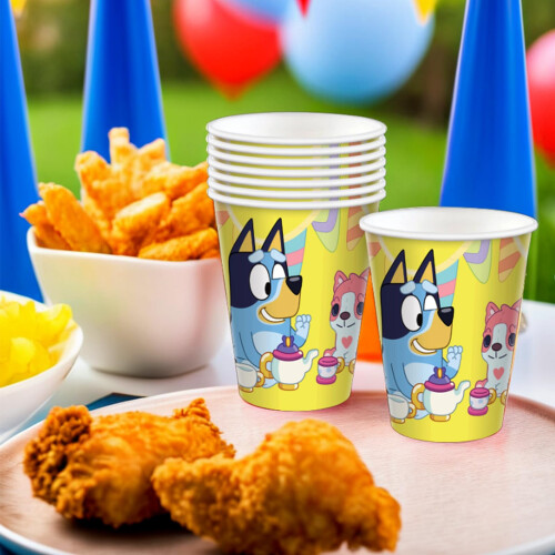 amscan Bluey Paper Party Cup - 9 oz. |Vert| Paquet de 8 1