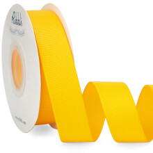 Ribbli Ma? Geel Grosgrain Lint 1 inch x Continu 25 Yards Gebruik voor Strikken DIY Haaraccessoires Cadeauverpakking Ambacht en Naaien