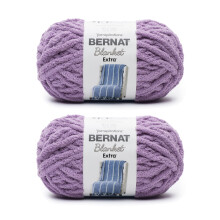 Bernat Blanket Extra Grey Orchid Garn  2er-Pack mit 300 g/10,5 Unzen  Polyester  7 Jumbo  97 Yards  Stricken/Hkeln