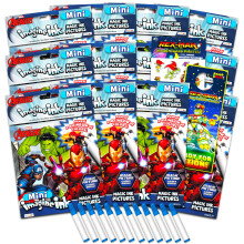 Marvel Avengers Imagine Ink kifestoknyv kszlet lnyoknak, fiknak Csomag 12 No Mess kifestoknyvvel Bosszllk szuperhoseivel (Avengers Party Fa