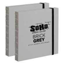 SoHo Urban Artist Brick Schetsboek voor Tekenen, Kleurpotloden, Grafiet - Grijs 5,5"x5,5" (100 GSM, 80 Bladen) - 2 Pack