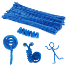 100 Stuks Pijpenragers Chenille Stem Lake Blue Pijpenragers Set voor DIY Arts Crafts Decoraties (Lake Blue)