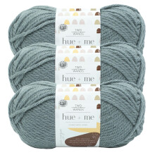 Lion Brand Yarn Hue + Me grobes Garn zum Hkeln, Stricken und Basteln, Harbor, 3er-Pack