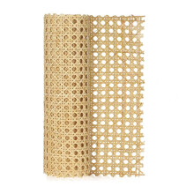 Rollo de red de caρa de malla abierta tejida con correas de caρa de ratαn natural de 16 ""x 3,3 pies para proyectos de decoraciσn de muebles de br