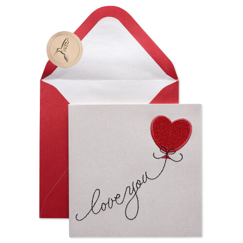 Papyrus Bestickte Valentinstagskarte (Einfach Wunderbar)