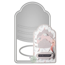 Mattys Crafting Joy Stitched Slot Tag Die Cut Set van 3 Pocket Dies Grote Nesting Metal Cutting Dies voor het maken van kaarten Cadeaukaartjes Ti