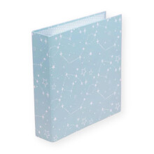 Craftelier  liniertes Kartonalbum mit Sternbild-Aufdruck (6 x 8) | 2 weies Metall-D-Ring-System | Robustes Hardcover | Gre 22,5 x 23 x 6 cm  Far