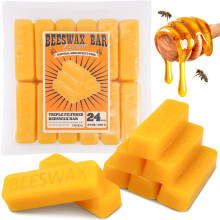 TRINIDa 24 oz gelbe Bienenwachsstangen, natrlicher Bio-Bienenwachsblock, 24 Stck, Bienenwachs, Kerzenherstellung, Bienenwachs fr die Kerzenherstel