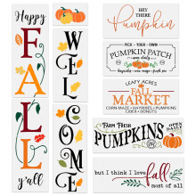 Herfststencils voor het schilderen op hout Herbruikbare pompoenstencil Thanksgiving-tekensjablonen Grote welkom/gelukkige herfst YAll verandabord