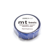 KAMOI MT 2022, nuevos productos de verano, cinta adhesiva de papel Washi sσlido, 15mm x 7m, azul de alto brillo MT01P539