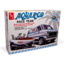 AMT Aqua Rod Race Team 1975 Chevy Van Race Boat & Trailer 1:25 Model Kit
