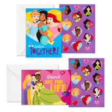 Hallmark Disney Prinses Valentijnsdag Kaarten en Stickers voor Kinderen (24 Klassen Valentijns met Enveloppen)