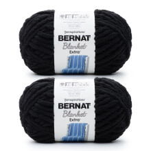 Bernat Blanket Extra Zwart Garenda - 2 Pack van 300g/10.5oz - Polyester - 7 Jumbo - Breien/Haken