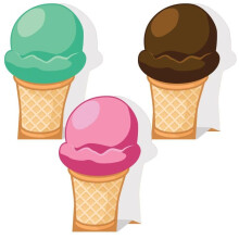 The Beistle Company 3-D Ice Cream Centerpieces