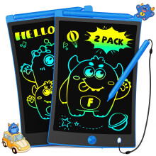 TEKFUN 2-pack LCD-skrivplatta med penna 8,5 tum raderbar Doodle Board Mess Gratis ritblock fr barn Bilresa Pedagogiska leksaker Fdelsedagsjulkl
