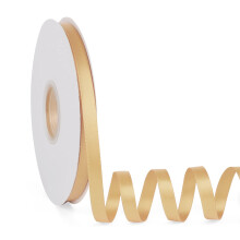 Doppelseitiges, einfarbiges, goldfarbenes Satinband, 0,95 cm x 50 Yards, durchgehendes hochdichtes Polyesterband fr Geschenke, Verpackungen, Hochzei