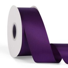 Kaksinkertainen yksivrinen purppura satiininauha 2"""" x 50 jaardia jatkuva korkean tiheyden polyesterinauha lahjojen krimiseen hjuhlaksityt hiu