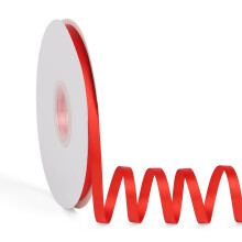 Doppelseitiges einfarbiges rotes Satinband, 1/4 Zoll x 50 Yards, durchgehendes hochdichtes Polyesterband fr Geschenke, Verpackung, Hochzeit, Party,
