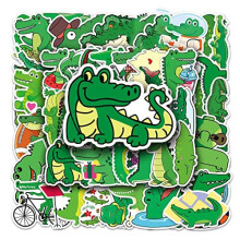 50Pcs Krokodil Stickers Schattige Cartoon Dier Stickers voor Laptop Skateboard Fiets Waterfles Scrapbook Auto's Telefoon Gitaar Koffer