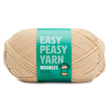Woobles Easy Peasy-garn til begyndere - H?kle- og strikkegarn - kamgarn Medium #4 bomuld-nylonblanding