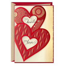 Hallmark Valentinkort för Make, Maka, Pojkvän, Flickvän (Två Hjärtan)