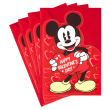 Hallmark 4-pack med Mickey Mouse Valentinskort (Allt du älskar)