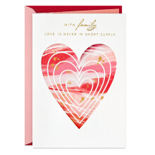 Hallmark Valentinskort för Familj (Marmor Hjärta)