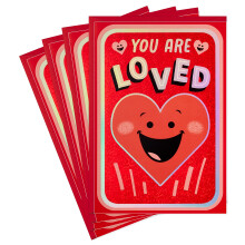 Hallmark Shoebox 4-pack av Valentinkort (Du är älskad)