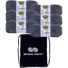 Lion Brand Truboo Slate 837-150 (6-Skeins - Zelfde Verflot) DK Licht Worsted #3 Rayon Garens