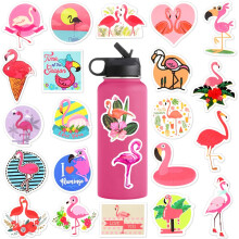 BAIYINGMOER 50 kpl Flamingo Tarrat Vesipulloihin Vedenpitv Vinyyli Sp Summer Flamingo Tarra Leikekirja Kannettaville Hauskat juhlat Syntympiv
