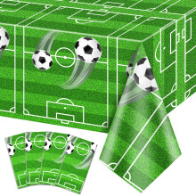 QUERICKY Confezione da 4 Tovaglie da Calcio Tovaglie di Compleanno Tovaglie rettangolari in plastica usa e getta da 51x87 pollici per Decorazioni