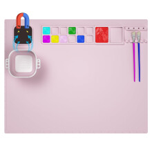 Tappetino in silicone artigianale 20""x16"" Tappetino per pittura in silicone con tazza Foglio di silicone antiaderente per creatore di fusione di