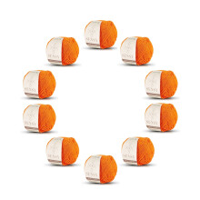 Sensy 100 % bl?dt bomuldsgarn til Amigurumi strikning og h?kling Macrame garn Ideel til t?ppepuder Pude Baby Dolls Projects 10 n?gler (orange)