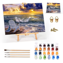 Ledgebay DIY Paint by Numbers-s?t til voksne Indrammet l?rred: Begynder til avanceret Paint by Numbers-s?t indeholder akrylmalingss?t til bordpla