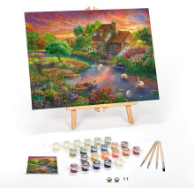 Ledgebay DIY Paint by Numbers-s?t til voksne Indrammet l?rred Begynder til avanceret maling efter Numbers-s?t indeholder akrylmalingss?t til bord