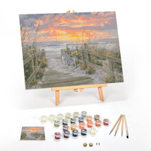 Ledgebay DIY Paint by Numbers-s?t til voksne Indrammet l?rred: Begynder til avanceret Paint by Numbers-s?t indeholder akrylmalingss?t til bordpla
