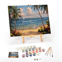 Ledgebay DIY Paint by Numbers-s?t til voksne Indrammet l?rred: Begynder til avanceret Paint by Numbers-s?t indeholder akrylmalingss?t til bordpla