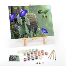 Ledgebay Kit fai da te per dipingere con i numeri per adulti Tela incorniciata Kit per principianti e avanzati per dipingere con i numeri I kit i