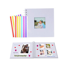 Scrapbook-Fotoalbum, weiße Papierseiten, DIY-Scrapbook-Album, Blattseiten, Hochzeitstag, Baby, Familie, Erinnerungsgeschenk, 17,8 x 17,8 cm, Hochzeit
