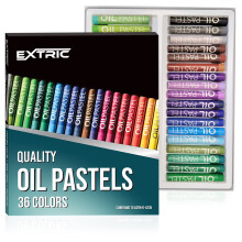EXTRIC Oljepastell 36 frger - Konsttillbehr fr barn och konstnrer Mjuka kritor