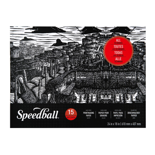 Speedball Printmaking Paper 24x18 Pad 15 Sheets
