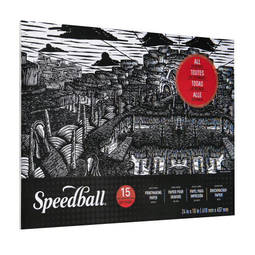 Speedball Printmaking Paper 24x18 Pad 15 Sheets 1