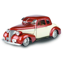 1939 Chevy Coupe Lowrider Beige und Braun Metallic Get Low Series 1/24 Diecast Model Car von Motormax 79028
