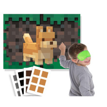 Badeauwald Pixel Miner Party Supplies Pin the Nose on the Dog Pixel Pin the Tail Game. Mining Games Big 157g kuparipaperia elastiset silmsidot Tarra